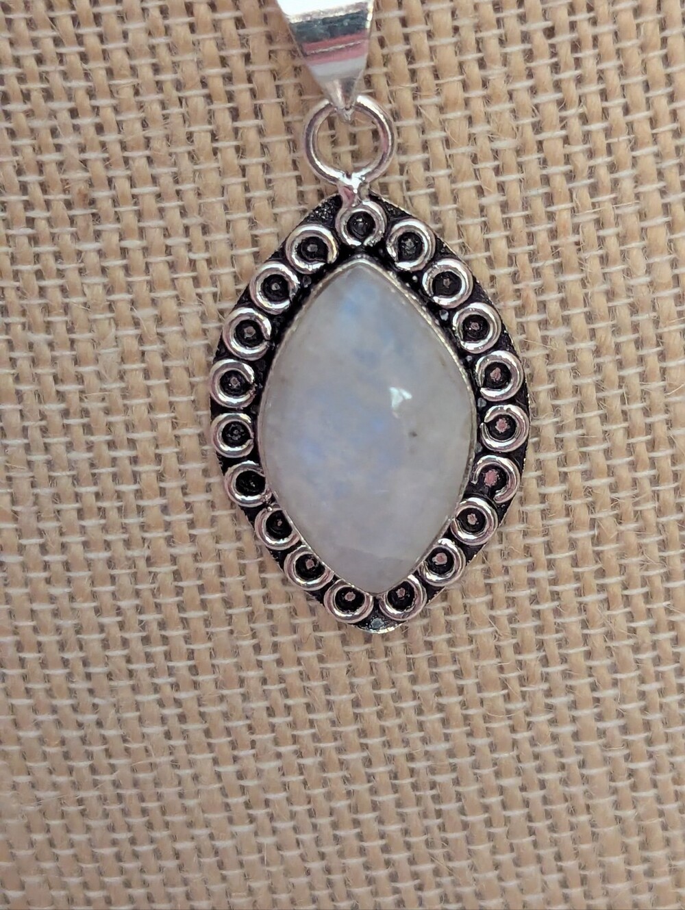 Boho Ethiopian Opal Pendant – 1" Silver Plated P61526-02